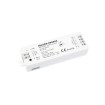 RGB RF přijímač 3v1 stmívač LED pro RGB, CCT a 1barevné LED pásky podle napárovaného ovladače dimLED. Výstup 3x4A 12-24VDC. 