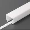 Mléčný difuzor pro profily Surface14, Groove14, Corner14 a Linea20. 
