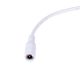 Kabel DC JACK 5.5/2.1 samice - drát 14 cm bílý