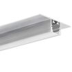 LED profil pro zapuštění do SDK v jedné rovině s povrchem. Pro souvislé světelná linie. LED pásky max. 10mm šířky.  
