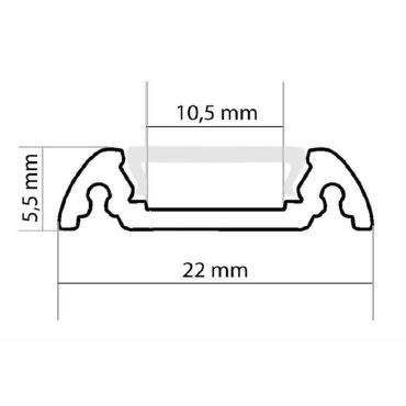 Profil WIRELI FINLANDIA BLACK hliník černá 20x10x4000mm (metráž)
