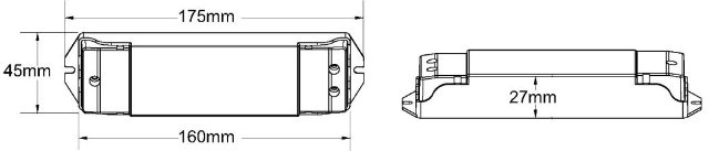 dimLED 069 011 stmívač TRIAK 10V480W - rozměry