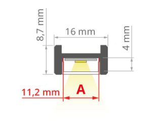 nákres led profil micro-h 